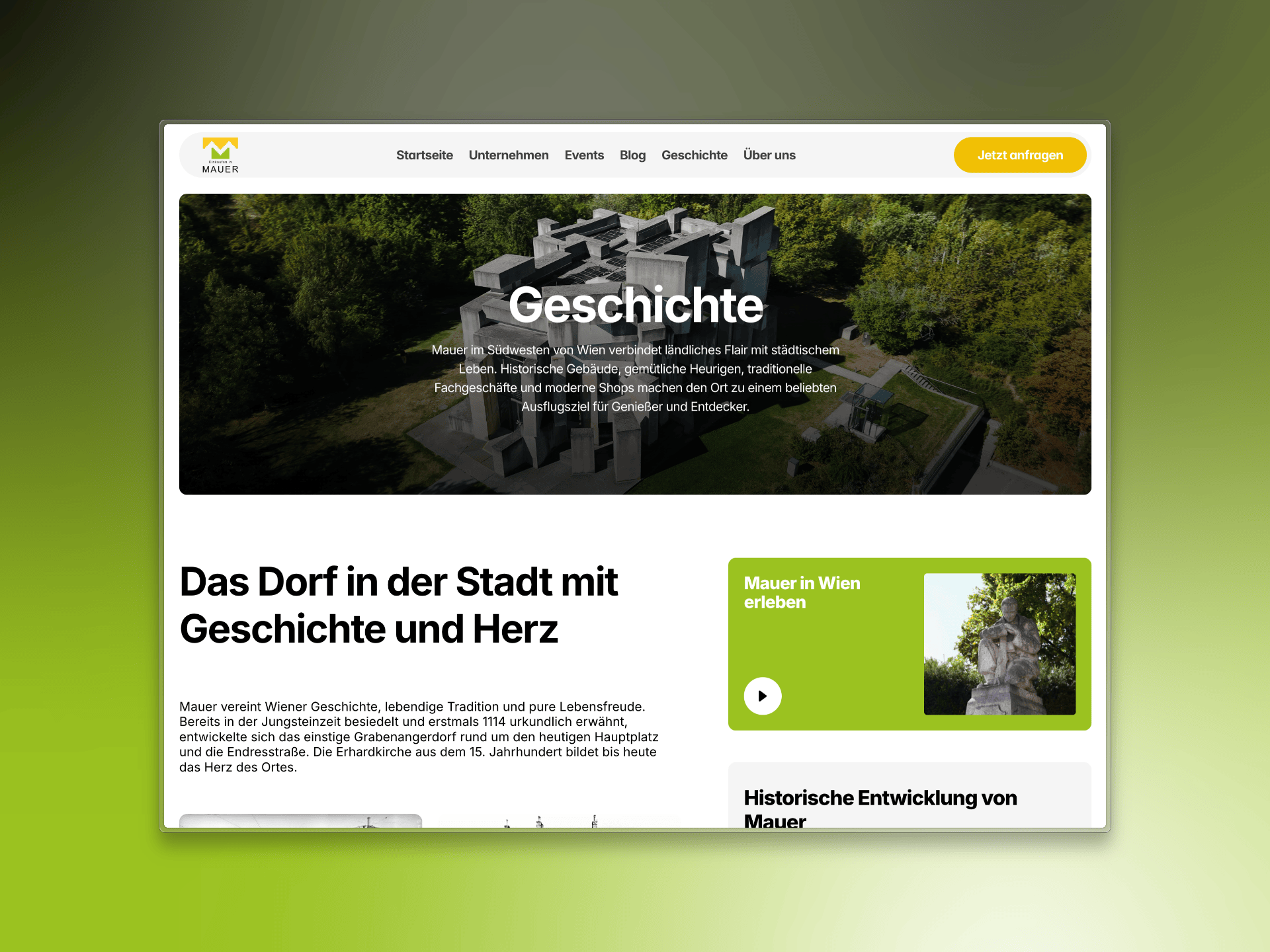 Einkaufs-Grätzl Mauer Homepage